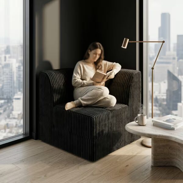 Canapé modulable noir