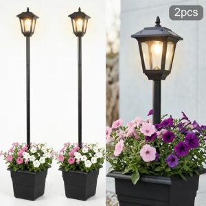 Lot de 2 Lampadaire pour jardin automatique