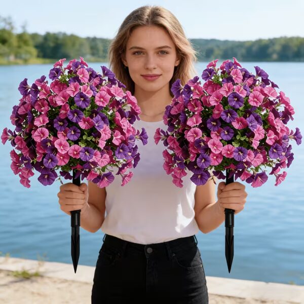 Panier suspendu petunias