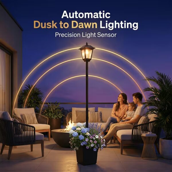 Lot de 2 Lampadaire pour jardin automatique